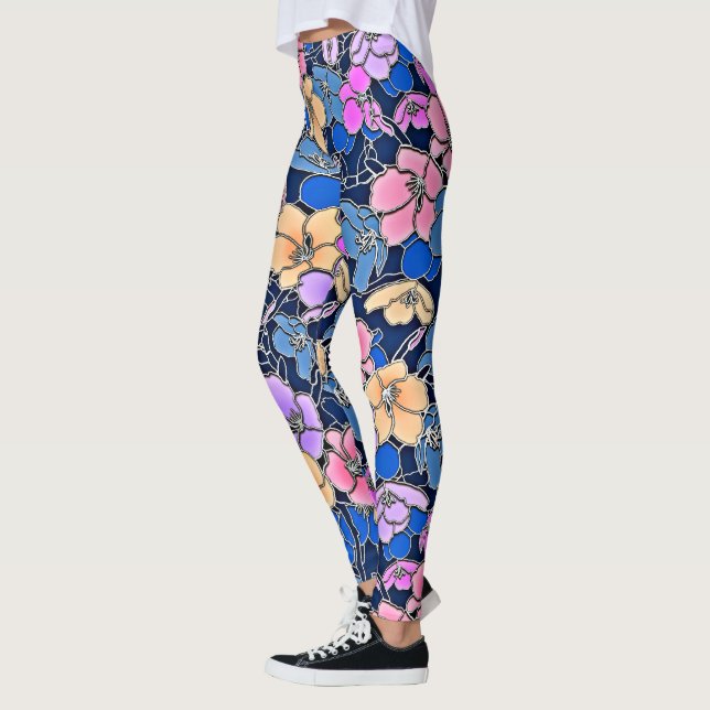 Leggings Patrón floral estilístico 46 (Izquierda)