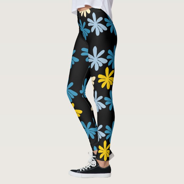 Leggings Patrón floral Flores grandes (Izquierda)