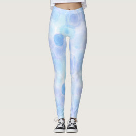 Leggings Patrón floral Fluffy Blue Rosas
