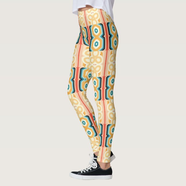 Leggings Patrón floral geométrico (Izquierda)