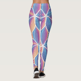 Leggings Patrón floral geométrico vibrante