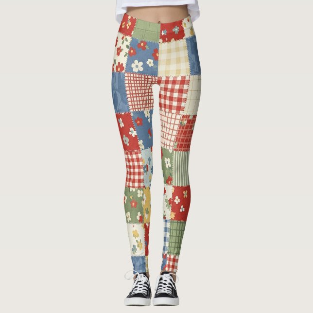 Leggings Patrón floral grandmillennial (Anverso)