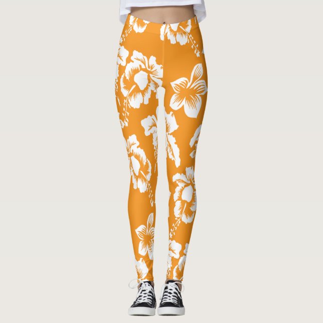 Leggings Patrón floral hawaiano (Anverso)