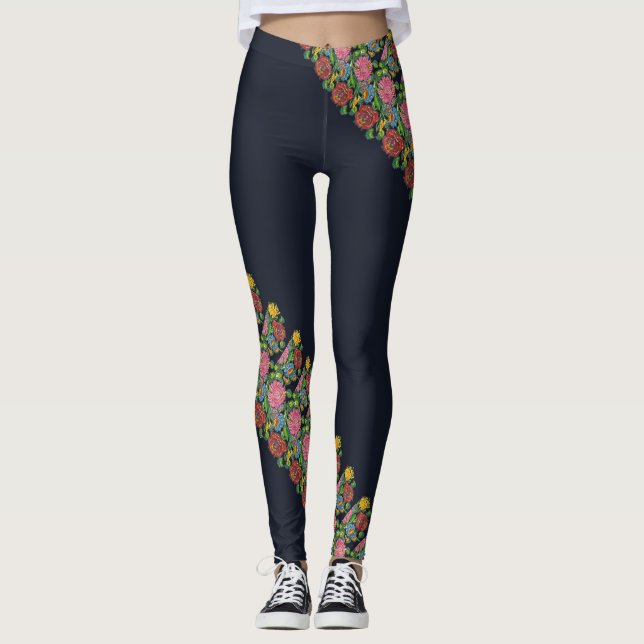 Leggings Patrón floral húngaro (Anverso)