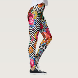 Leggings Patrón Floral Japonés