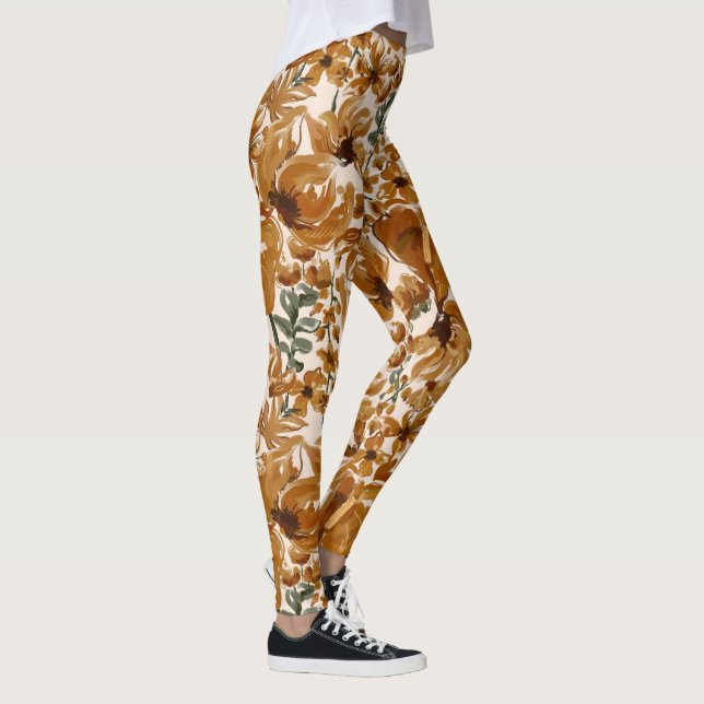 Leggings Patrón Floral Otoñal Rústico (Derecha)