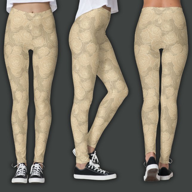 Leggings Patrón floral | Rosa champán (Subido por el creador)