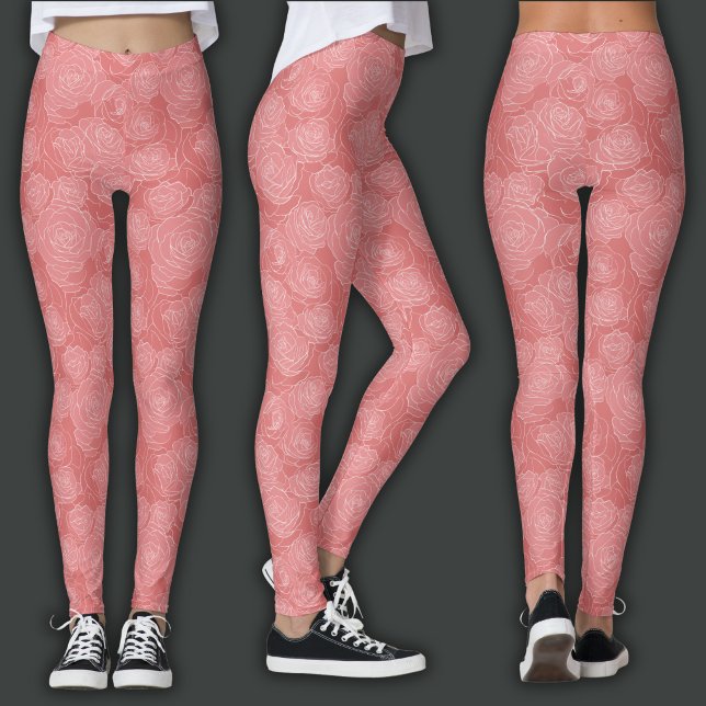 Leggings Patrón floral | Rosa suave (Subido por el creador)