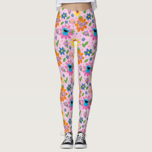 Leggings Patrón floral rosado de Plaza Sésamo