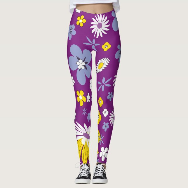 Leggings Patrón floral sin foco (Anverso)