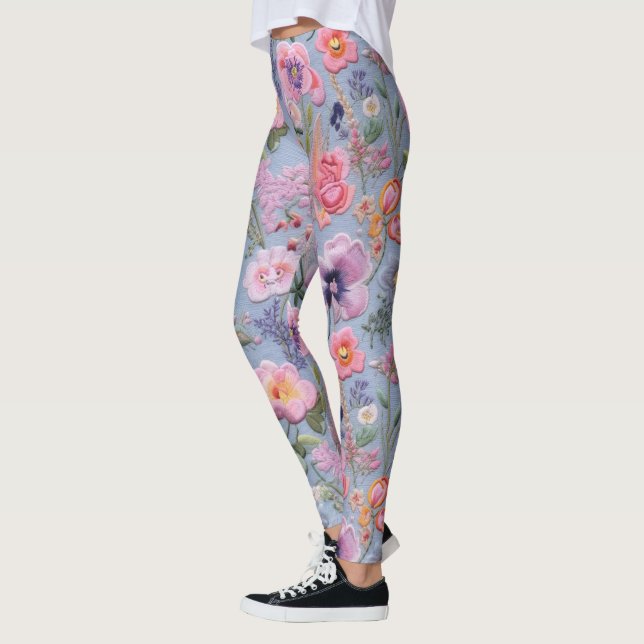 Leggings Patrón floral sin soldadura (Izquierda)