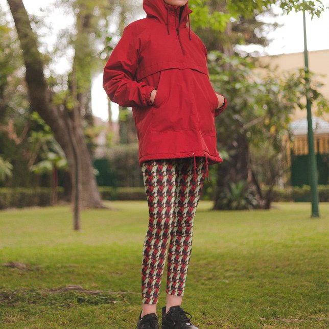 Leggings Patrón floral variado de Poinsettia (In Situ)