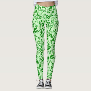 Leggings Patrón floral verde G01. L Green BG