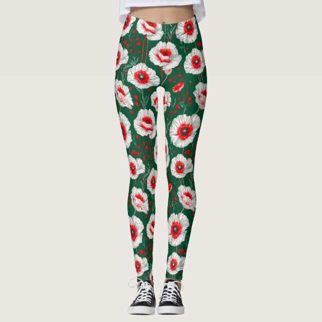 Leggings Patrón floral vibrante (Anverso)