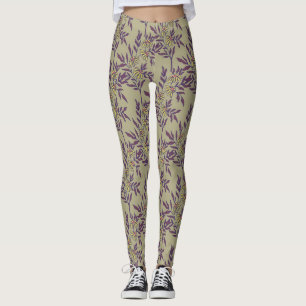 Leggings Patrón floral vibrante con margaritas amarillas