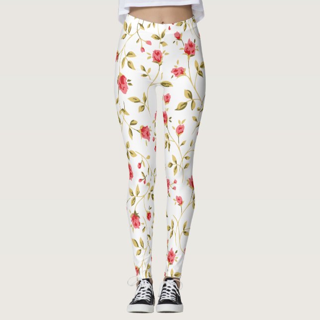 Leggings Patrón floral William Morris Strawberry Thief  (Anverso)