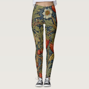 Leggings Patrón floral William Morris Strawberry Thief