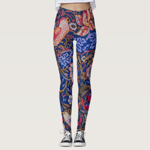 Leggings Patrón floral William Morris Strawberry Thief