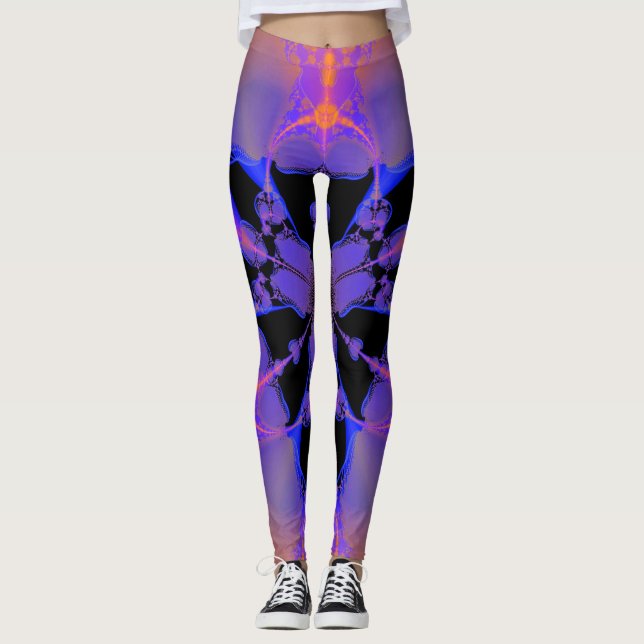 Leggings Patrón fractal abstracto (Anverso)