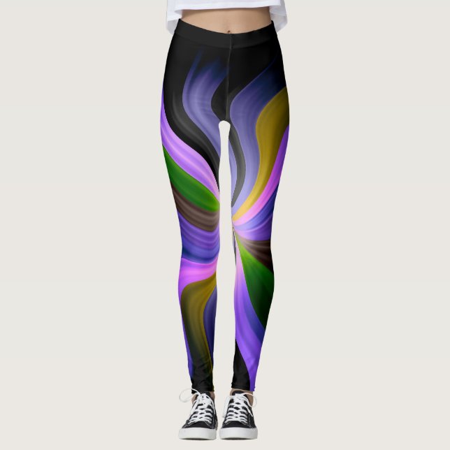 Leggings Patrón fractal abstracto #4 (Anverso)