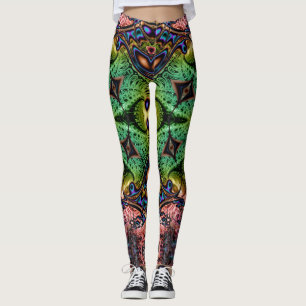 Leggings Patrón fractal BBQSHOES™ Oont715 Psicodélico