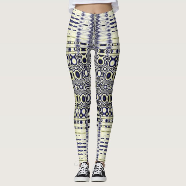 Leggings Patrón fractal de ilusión óptica (Anverso)