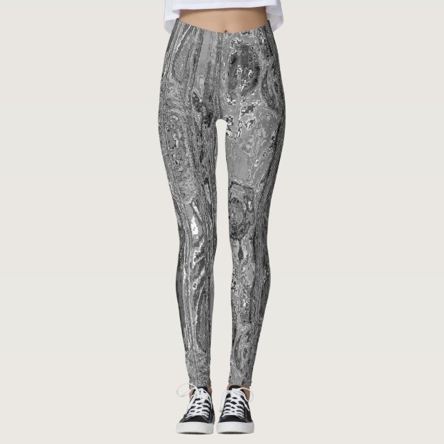 Leggings patrón fractal geométrico (Anverso)