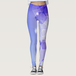 Leggings Patrón geométrico abstracto de Guay Warm Blue