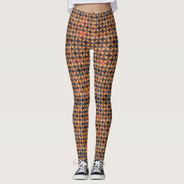 Leggings Patrón geométrico abstracto de mosaico ámbar 1326