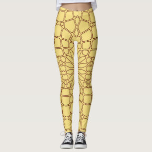 Leggings Patrón geométrico amarillo "Ratti_Creative_Arts"