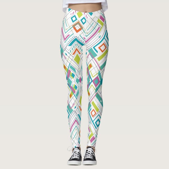 Leggings Patrón geométrico azteca (Anverso)