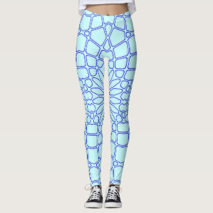 Leggings Patrón geométrico azul "Ratti_Creative_Arts"