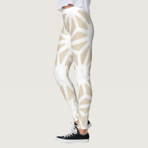 Leggings Patrón geométrico beige
