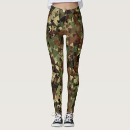 Leggings Patrón geométrico de camuflaje