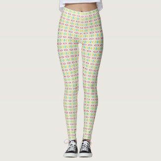 Leggings Patrón geométrico de color floral
