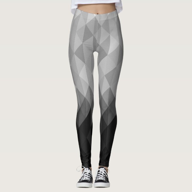 Leggings Patrón geométrico de cuadrados en triángulo de esc (Anverso)