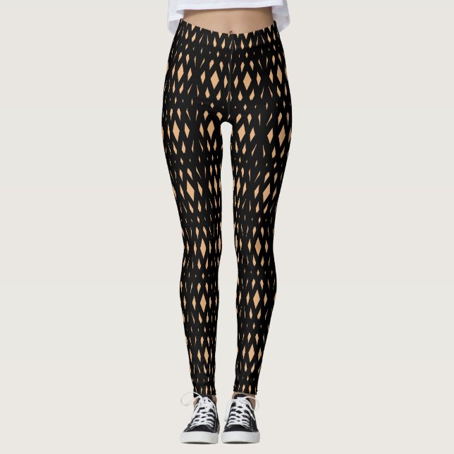 Leggings Patrón geométrico de diamante moderno (Anverso)