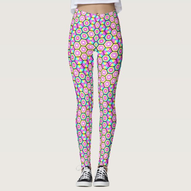 Leggings Patrón geométrico de estilos Art Nouveau (Anverso)