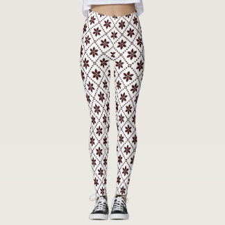 Leggings Patrón geométrico de estrella floral nórdica