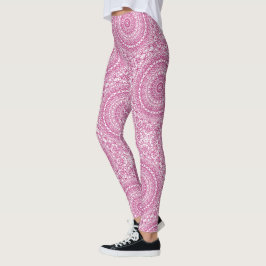 Leggings Patrón geométrico de Mandala de mora