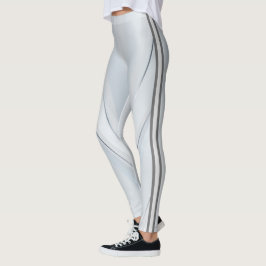 Leggings Patrón geométrico de plata Attoni