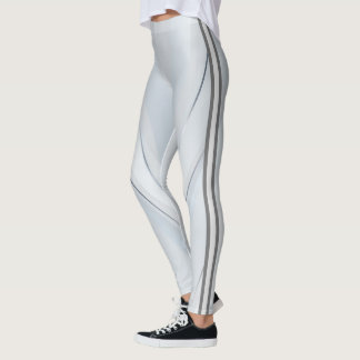 Leggings Patrón geométrico de plata Attoni