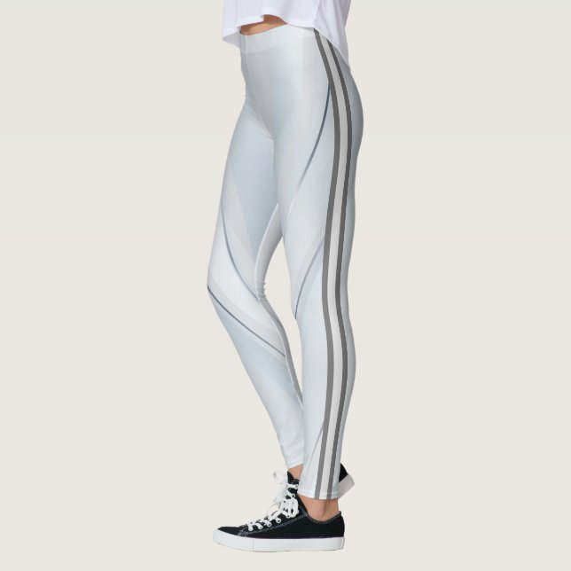 Leggings Patrón geométrico de plata Attoni (Izquierda)