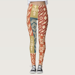 Leggings Patrón geométrico de trabajo en banda de búsqueda