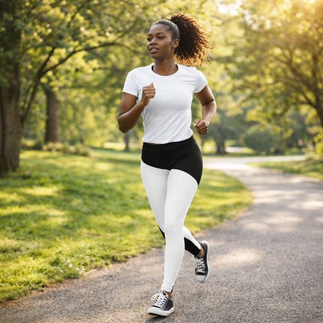 Leggings Patrón geométrico en blanco y negro (Subido por el creador)