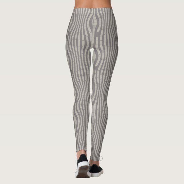 Leggings patrón geométrico gris (Reverso)