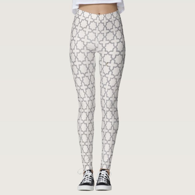 Leggings Patrón geométrico islámico beige (Anverso)