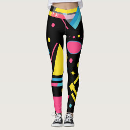 Leggings Patrón geométrico moderno de Neo Geo con colores b