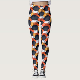 Leggings Patrón geométrico moderno de ondas 3D en colores n