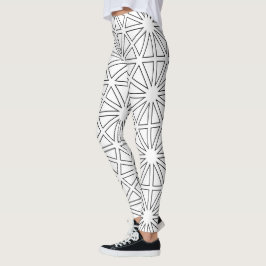 Leggings Patrón geométrico moderno de ráfaga de estrellas e